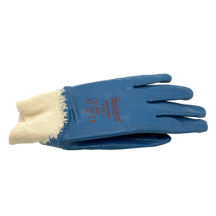 Luvas de nitrilo totalmente revestidas com punhos em tecido