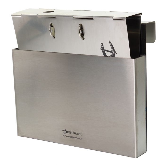 Porta-documentos em aço inoxidável com gancho